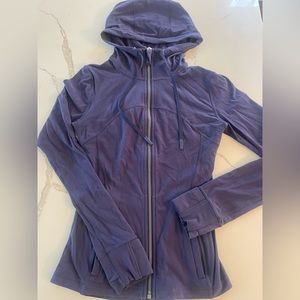 Navy Nulu zip up hooded jacket- size 6